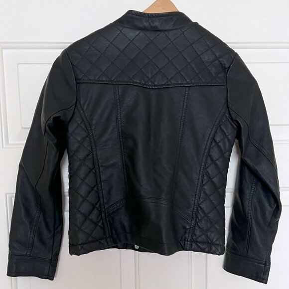 Host Pick 🎉 Kid's Urban Republic Black Faux Leather Motorcycle Jacket Size 7/8 - Picture 2 of 2